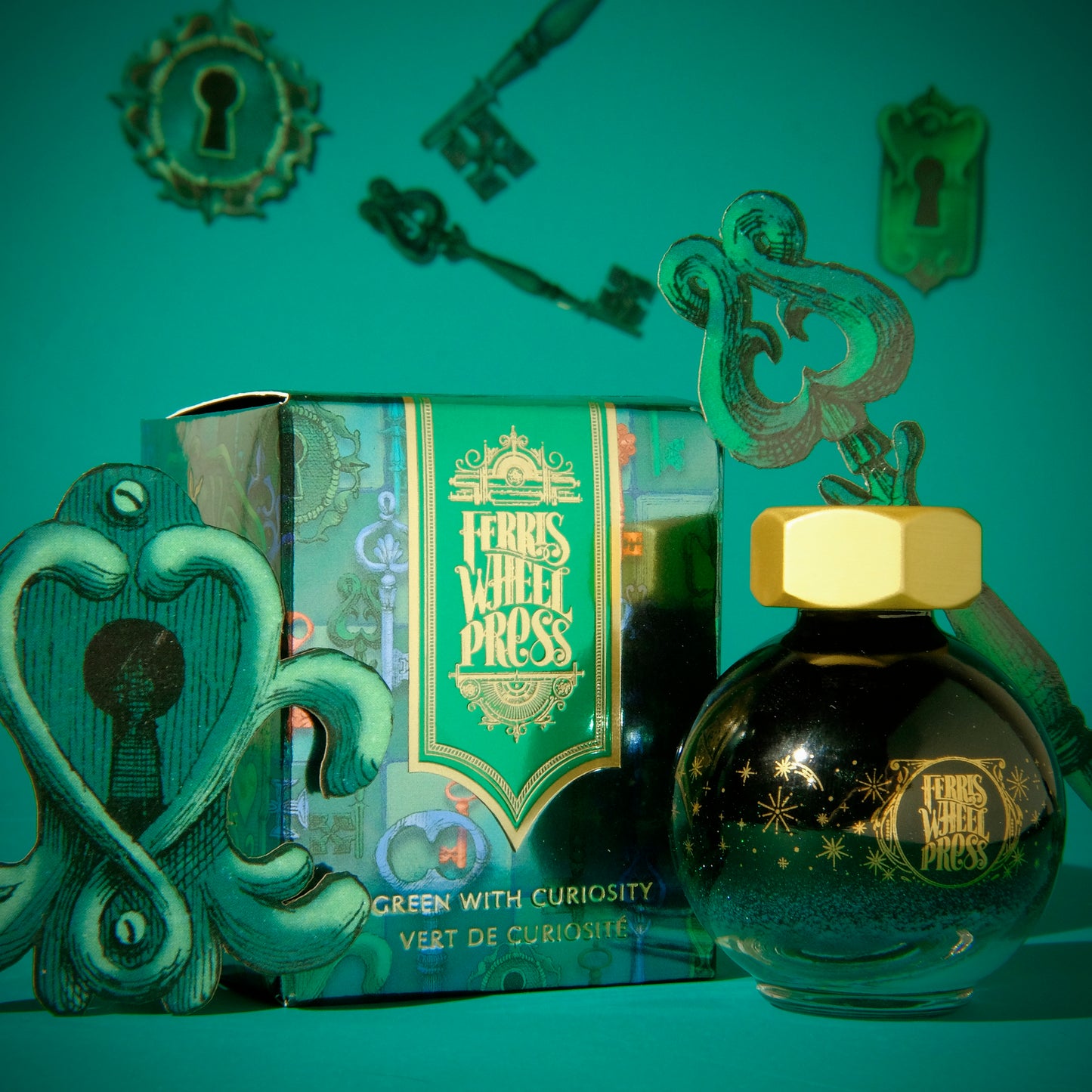 Ferris Wheel Press - Down the Rabbit Hole - Green with Curiosity